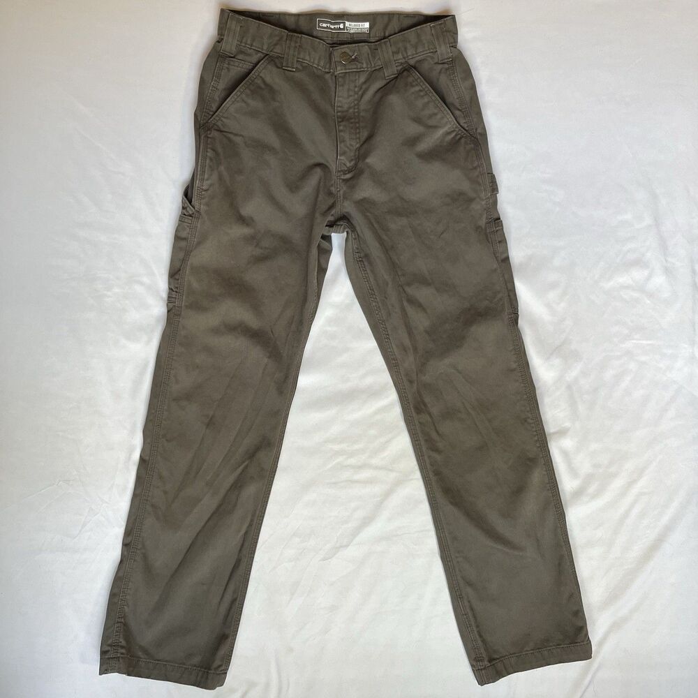 Carhartt Mens Pants 31x31 (Tag 32x32) Twill Utility Work Relaxed Fit BN0324-M